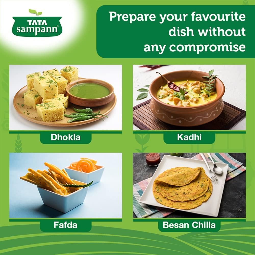 Tata Sampann Fine Besan Gram Flour Made From 100% Unpolished Chana Dal For Authentic Indian Cooking 200g