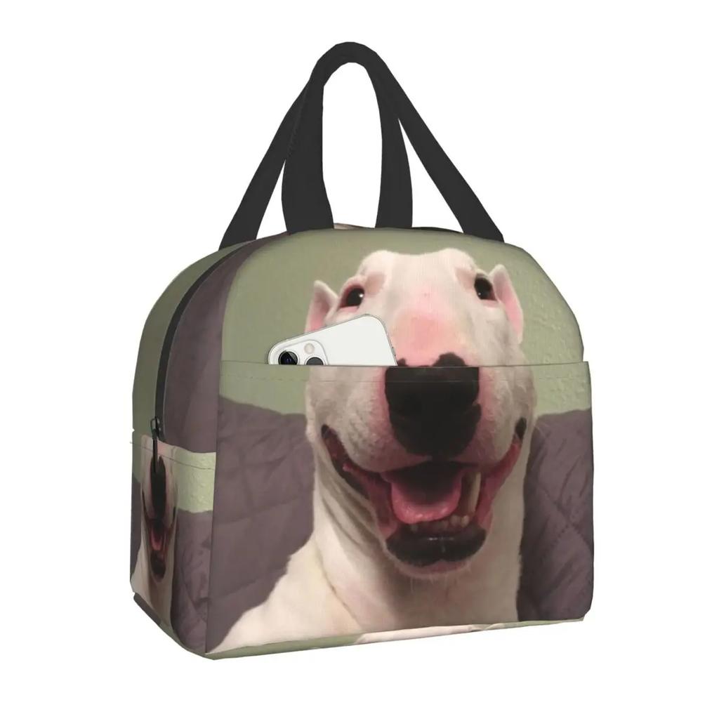 Bull Terrier Dog In Floral Lunch Box Women Multifunction Thermal Cooler Warm Food Insulated Lunch Bag For Kids School Children