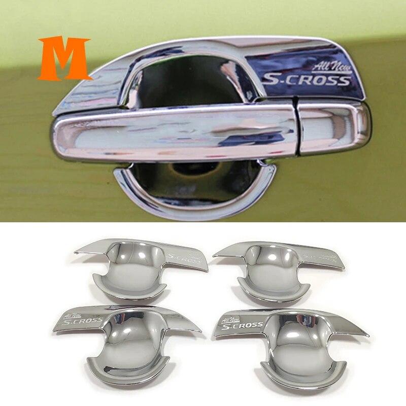 ABS Chrom Für Suzuki Sx4 S-Kreuz 2014 15 16 17 2018 Auto Seite Tür Griff Schüssel schutz Abdeckung Trim Auto Styling Zubehör 4 stücke