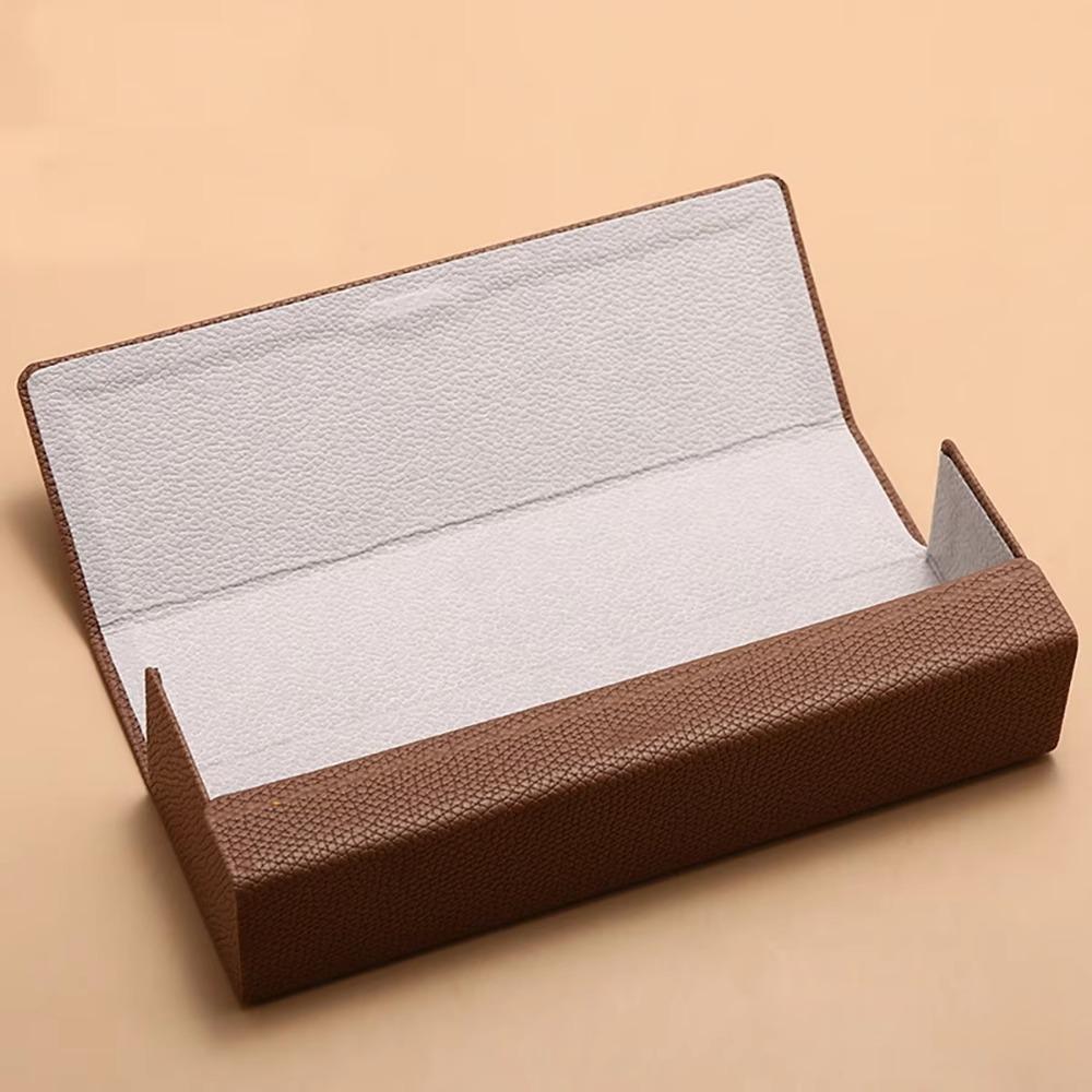 Anti-Stress Eyeglass Case PU Leather Protective Case Portable Glasses Storage Box  Men and Women