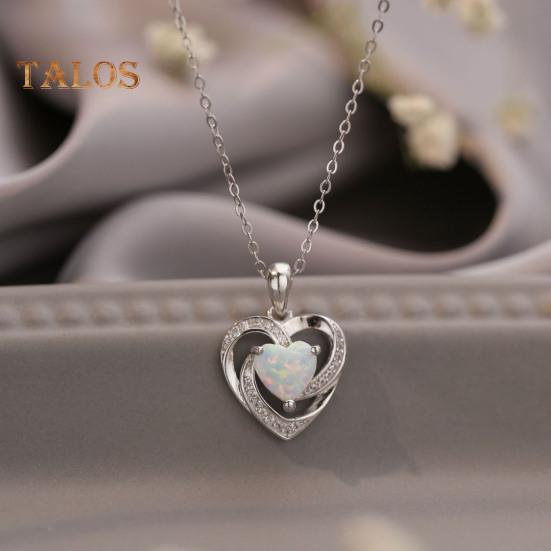 Faux Crystal Heart Infinity Necklace Sparkly Rhinestone Pendant Necklace Romantic Jewelry for Valentine's Day Birthday Gift