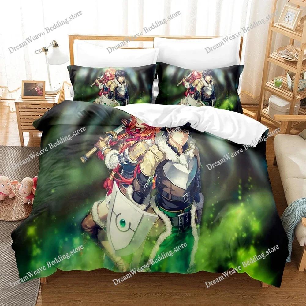 New Anime The Rising of The Shield Hero Bedding Sets Duvet Cover Set with Pillowcase Twin Full Queen King Bedclothes Bed Linen74