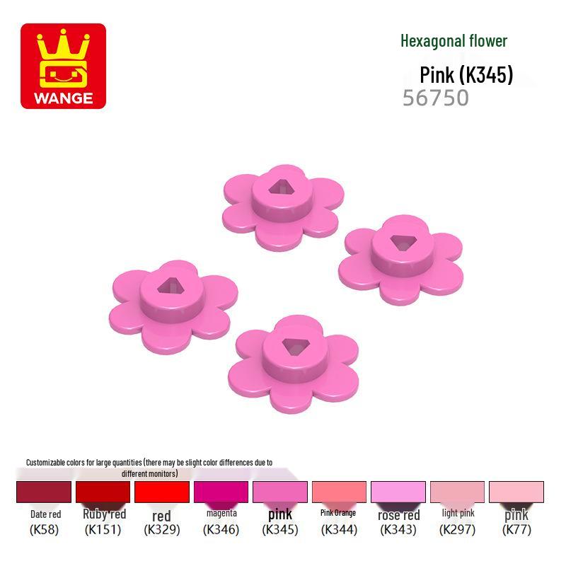 Wange Small Particle Compatible Building Blocks Set - Flower Assembly (4728/4727/15469w)