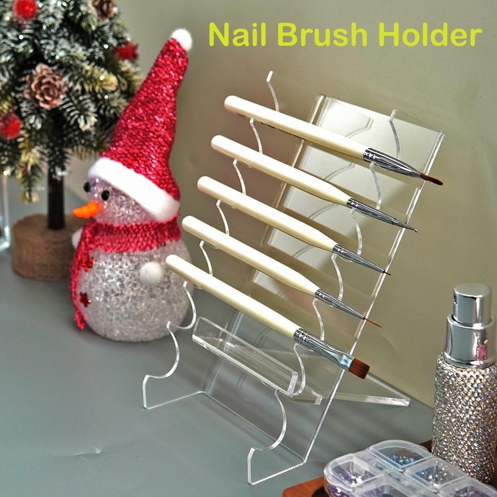 Acrylic Makeup Brush Holder Aesthetic Drying Rack Space Saving Storage Stand  Art Storage