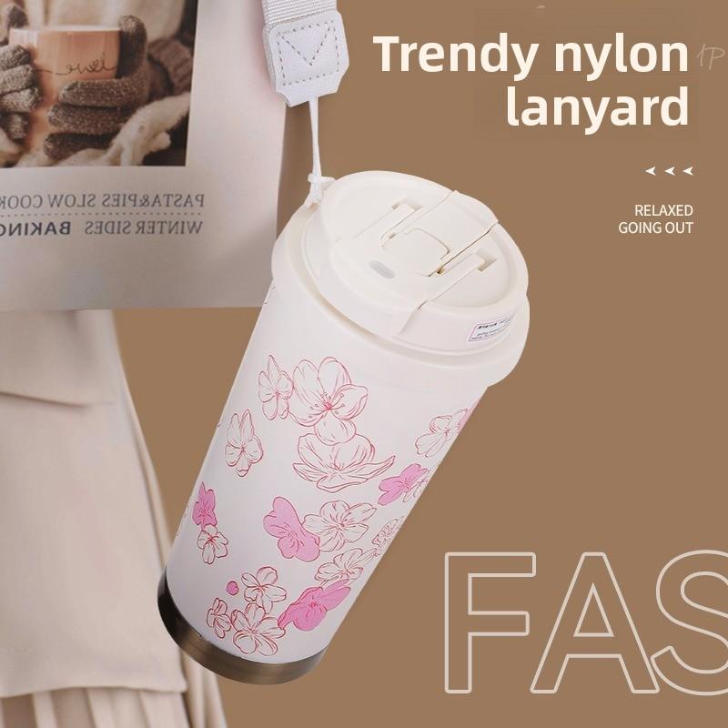 Lilium Summer Collection Insulated Coffee Mug With Large Capacity For Travel And Office Use