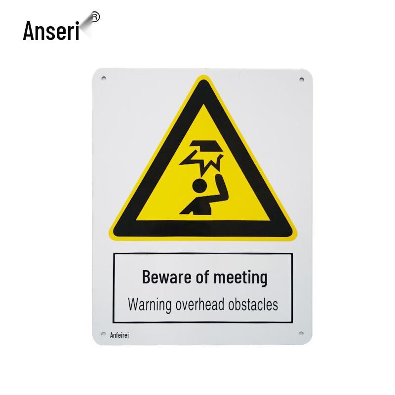 Ansairui Aluminum Alloy Mind Your Head Safety Sign