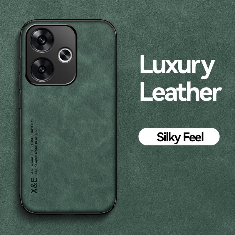 Luxury Sheepskin Phone Case Mor Mi Mi Poco F6 F5 Pro F4GT F3 With Magnetic Suction Lightweight Elegant Design