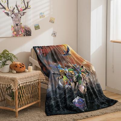 Manta de Franela Doble Cara Dibujos Animados Impresión Digital 3D Manta