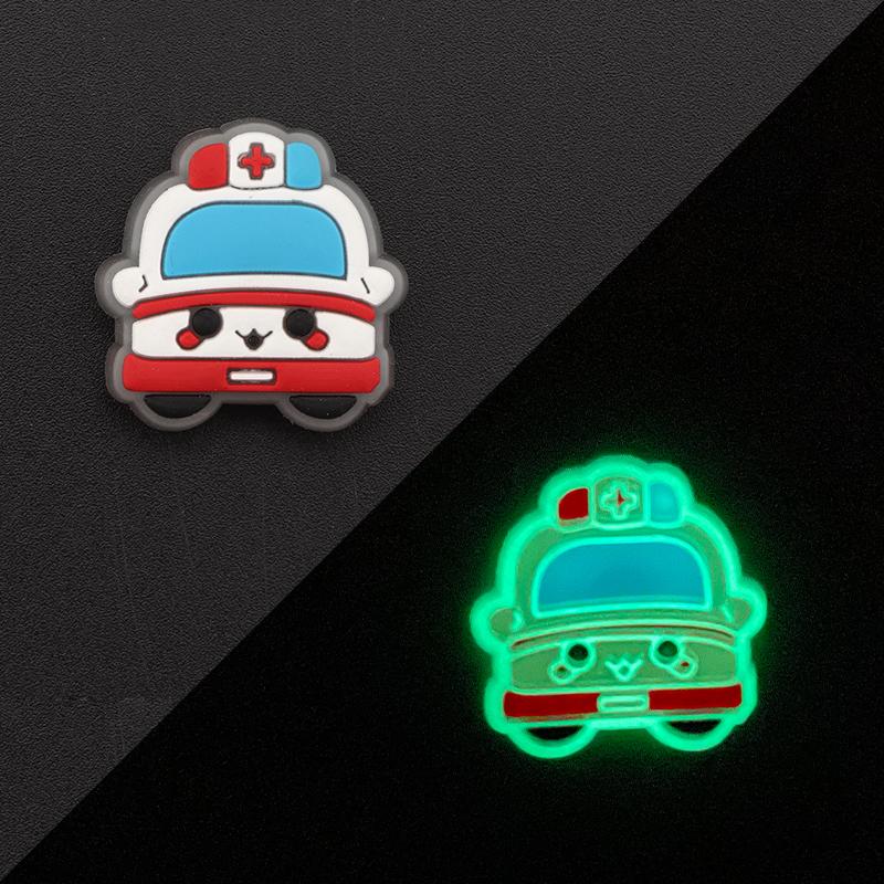 1Pcs Luminous Nurse Shoe Decoration Shoe Charms Pin for Cute Stethoscope Syringe Pill Medical Shoes Charms Clog Women Man