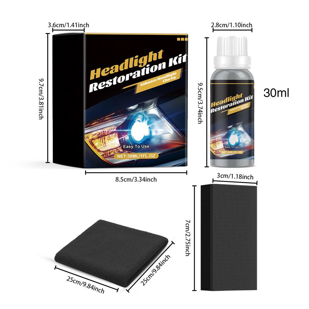 

Car Headlight Restoration Kit Headlamp Restorer Kit Headlamp Stain Removal Tools For Automotive Vehicle Truck SUV RV Dressing