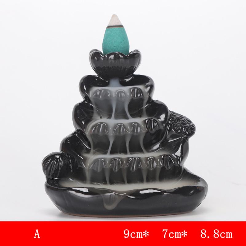 Waterfall Incense Burner Ceramic Incense Holder Handmade Ceramic Backflow Incens