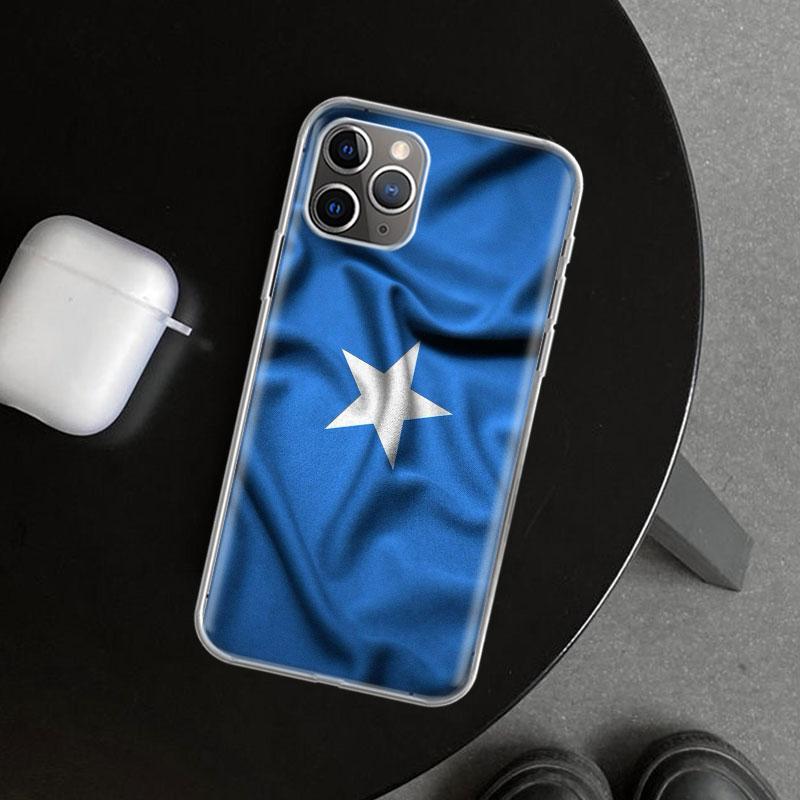 Somali Somalia National Flag Phone Case Cover for iPhone 11 12 13 Mini 14 15 Plus 16 Pro Max 17 Air 7 8 + SE Art Customized Fund