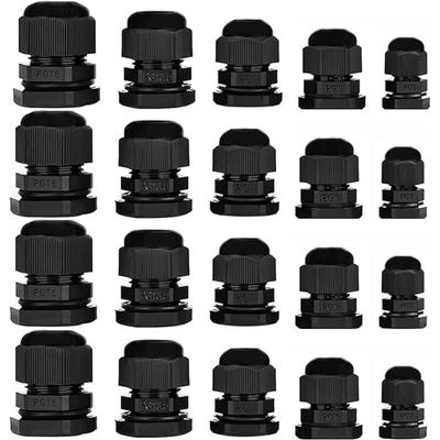 10 adet Su Geçirmez Kablo Rakoru M8 M12 M16 M20 M25 M32 M40 Siyah Plastik Sızdırmazlık Contası Naylon IP68 Beyaz Kablo Sabitleme Naylon Konnektör