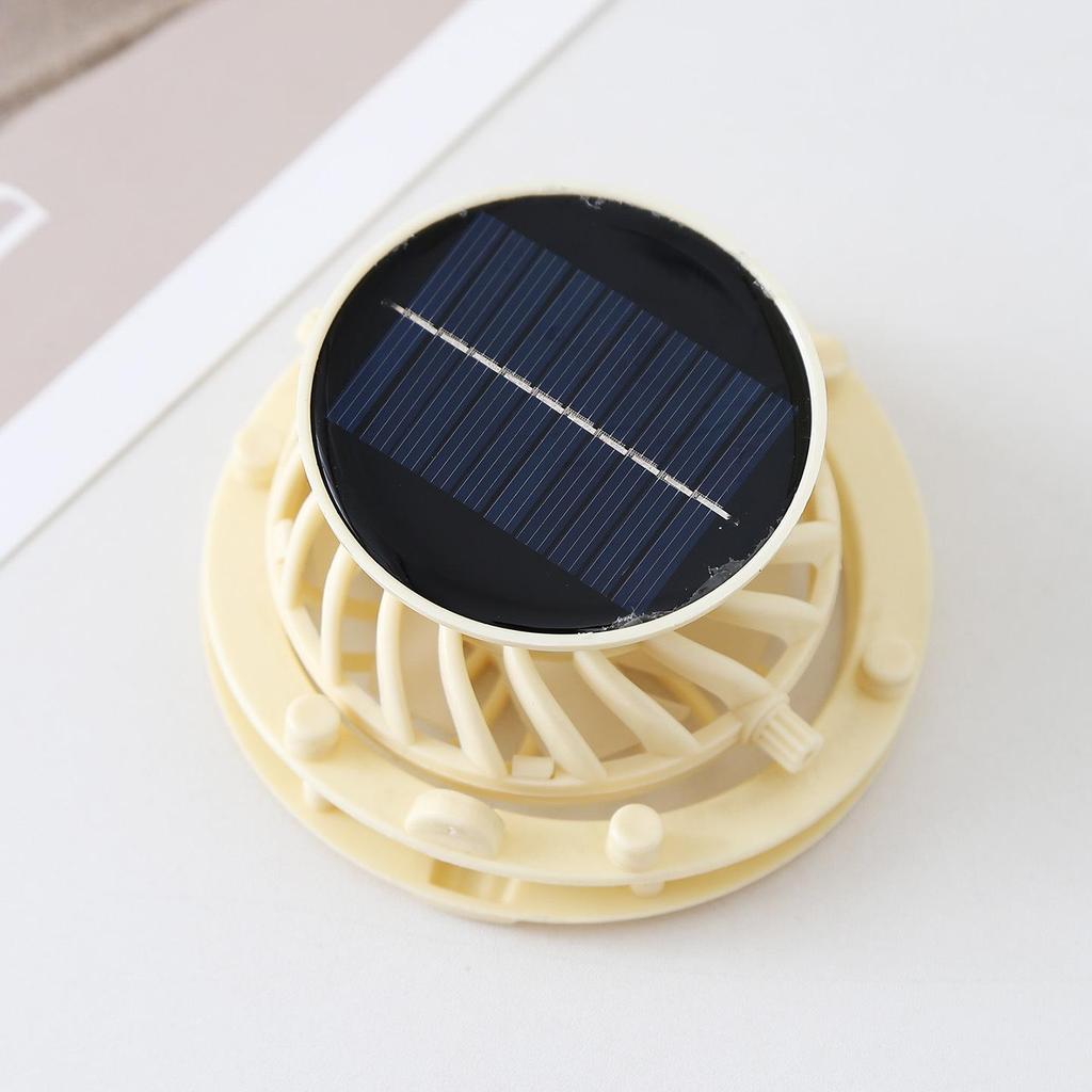 USB Rechargeable Solar Fan with Detachable Accessories - Pressure-Sensitive Motor for Strong Wind Power
