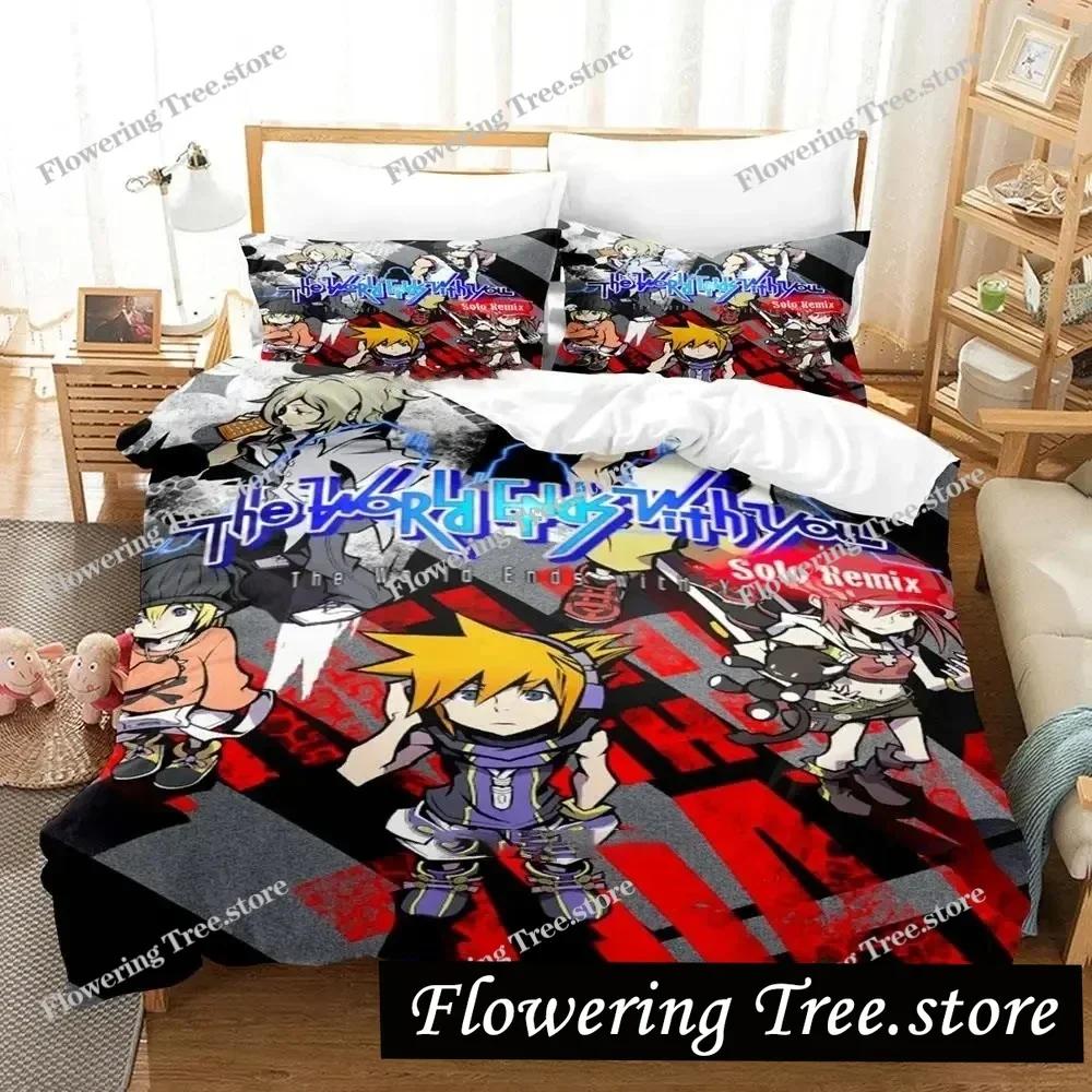 Anime The World Ends with You Neku Sakuraba Bedding Set Duvet Cover Bed Set Quilt Cover Pillowcase Comforter King Queen Size