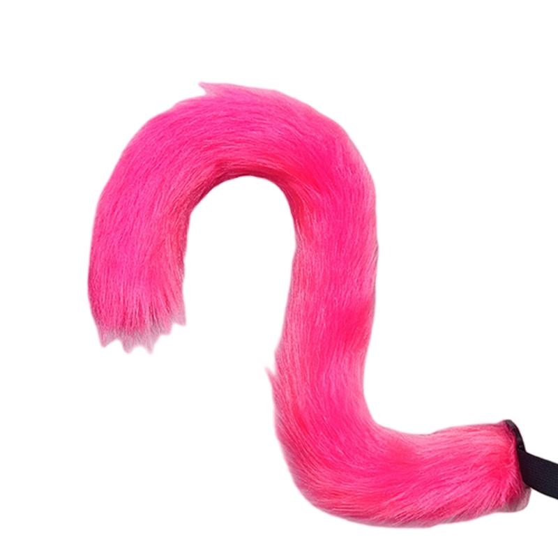 Furry Faux Furs Cats Ears Headbands Foxes Tail Animal Cosplay Costume Plush Alien Creature Costume Accessory for Roleplay Looks, Cosplay Gatherings,
