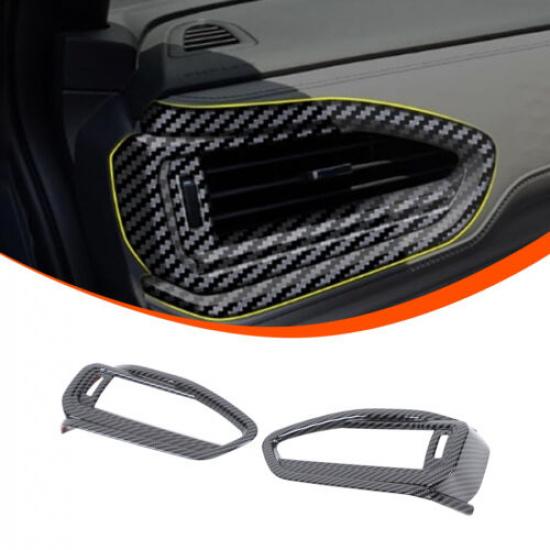 ABS Carbon Fiber Dashboard Side Air Vent Cover Trim For Subaru Forester 2025+