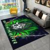 Maple Weed Plants Green Death Skull Area Rug,Carpet Rug for Home Living Room Bedroom Sofa Doormat Decor,kids Non-slip Floor Mat