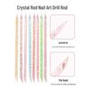 Nail Art Dotting Pen & Crystal Rhinestone Applicator: Double-Ended Cuticle Pusher & Cleaning Tool
