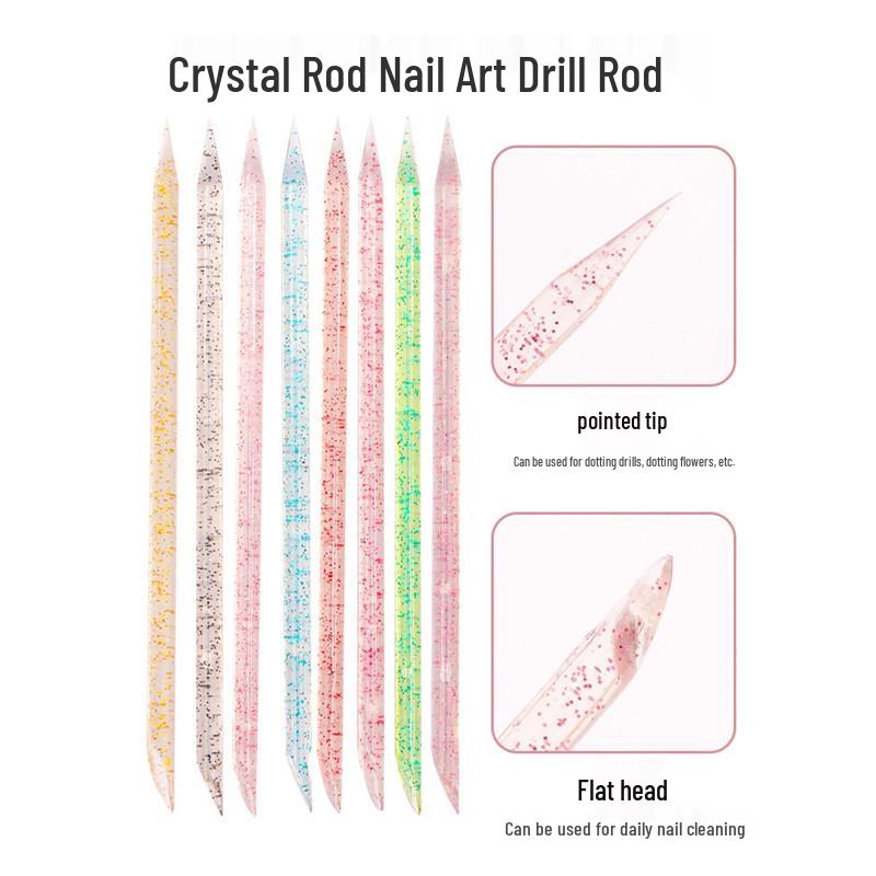 

Nail Art Dotting Pen & Crystal Rhinestone Applicator: Double-Ended Cuticle Pusher & Cleaning Tool Blue 7.5cm