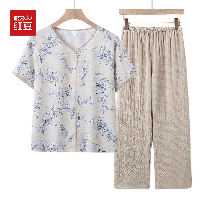 Hodo Women s Cotton Short Sleeve Summer Outfit Set 4XL