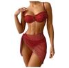 Women's Fashion Floral Bra Sexy Split Bikini Swimsuit