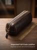 Retro Pleated Pencil Case & Coin Purse with Large Capacity and Hand-Painted European & American Design