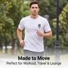 New men's short-sleeved T-shirt with palm tree print, perfect for vacation and leisure, comfortable and soft, a summer essential.
