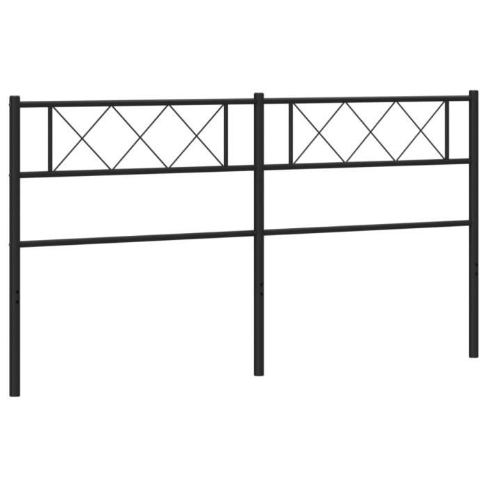 VidaXL Black Metal Headboard 180 Cm 372313