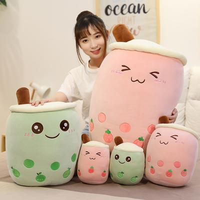 Milk Tea Cup Throw Pillow Fruit Milk Tea Cup Doll Doll Plush Toy Sleeping Girl Rag Doll