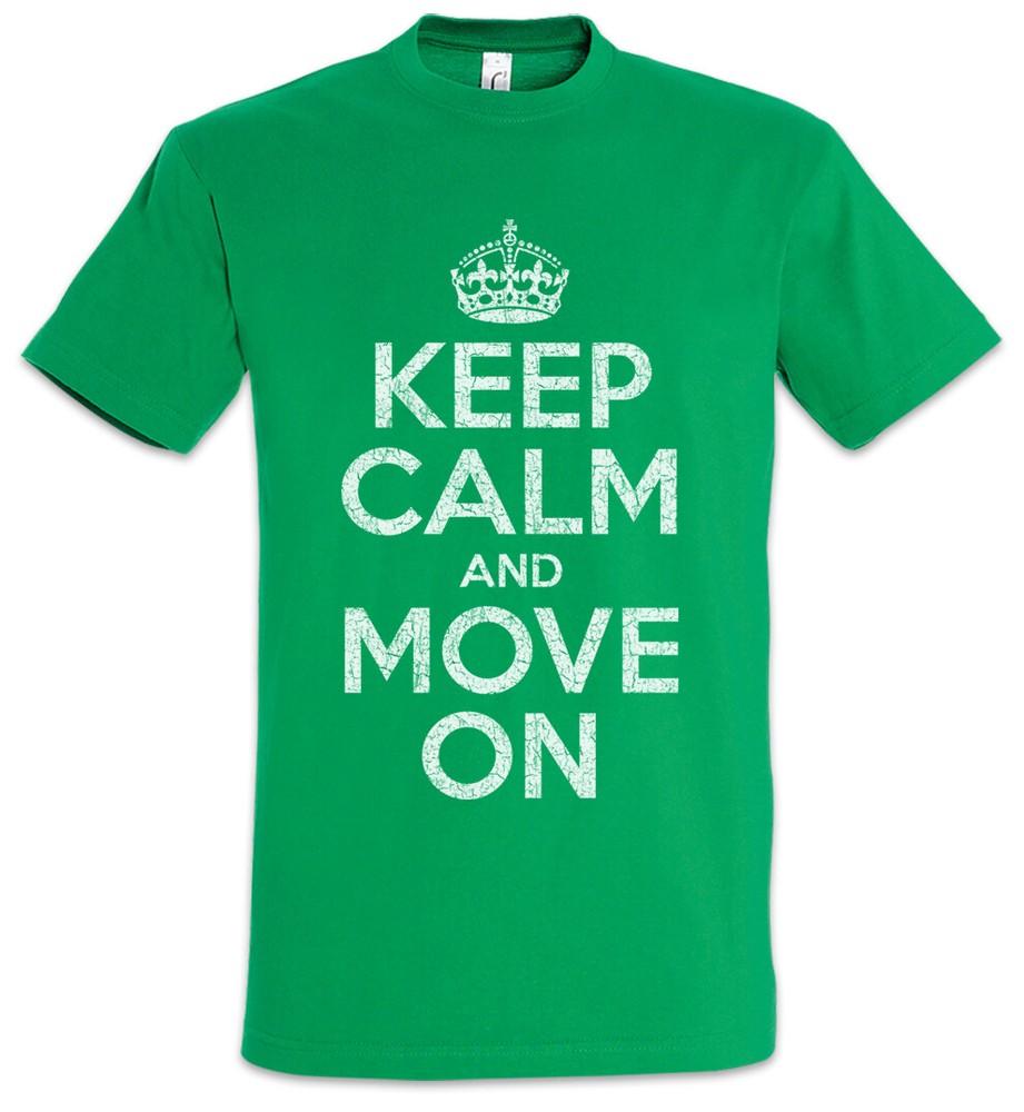 

Keep Calm And Move On Mens T-Shirt Pump Body Building Gym Fitness Training 4XL