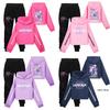 Kpop Demon Hunters Girl Child Hoodie Sweatsuit With Soft Cotton Fabric For Active Play