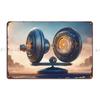 Double Gyroscope In A Desert Metal Plaque Mural Wall Decoration Printed Create Tin Sign Poster