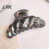 Elastic Metal Core Hair Clip Claw for Women, Crescent Moon Shape Clip, Gradient Color Back Smooth Edge Head Claw, Versatile Accessory Long Short Daily