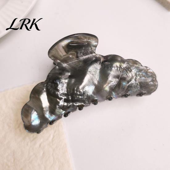 Elastic Metal Core Hair Clip Claw for Women, Crescent Moon Shape Clip, Gradient Color Back Smooth Edge Head Claw, Versatile Accessory Long Short Daily