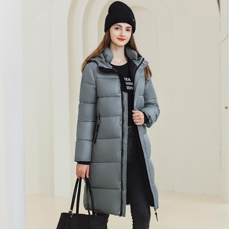 Women's Black Overcoats  Winter  Hooded Warm Down Cotton Jackets Women's Clothing Long Parkas  Thick Waterproof Coat