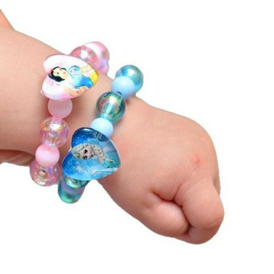 Cartoon Princess Girl's Ice & Snow Bracelet Gift Set for New Year & Birthday