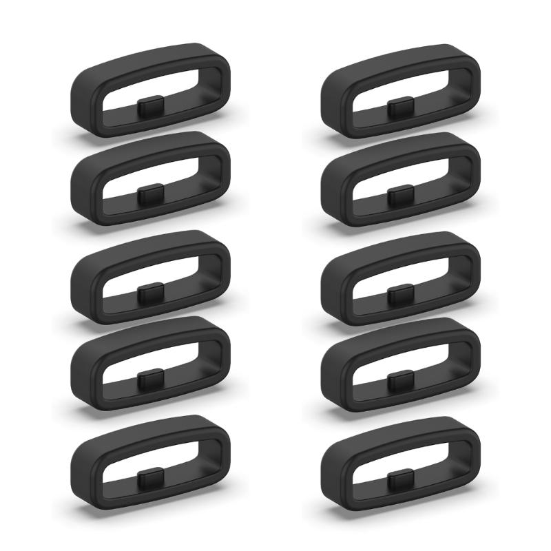 Smartwatch Strap Retainer Replacement Silicone Fastener Ring 18mm / 20mm / 22mm Wristband Keeper Holder Belt Loops 10pcs