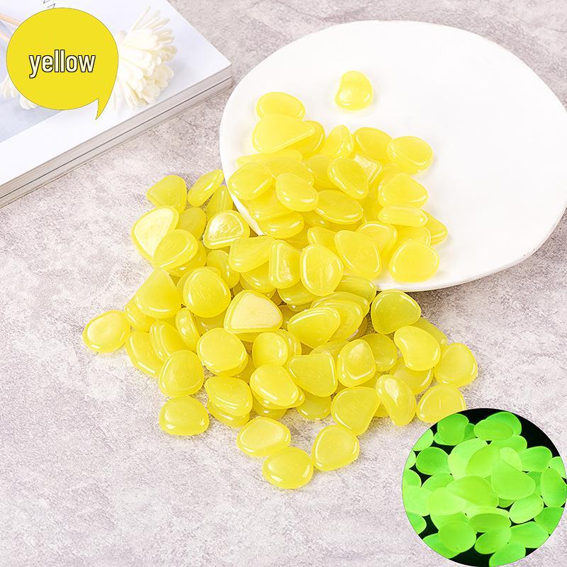 Luminous Stone Vase with Fluorescent Pebbles for Aquariums, Gardens, and Decorations