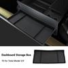 Car Organizer For Tesla Model Y Model 3 Screen Rear Storage Box Invisible Organizer Tray Dashboard Storage Box Intérieur