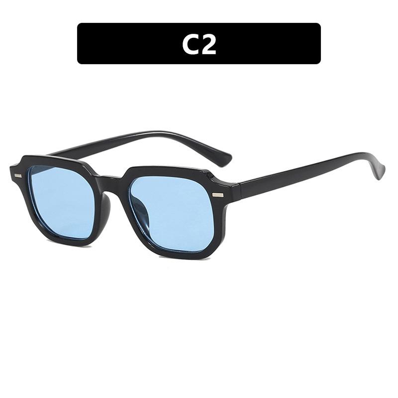 Vintage Square Sunglasses Woman Fashion Retro Sun Glasses Female Blue Mirror Eyewear Brand Designer Gradient