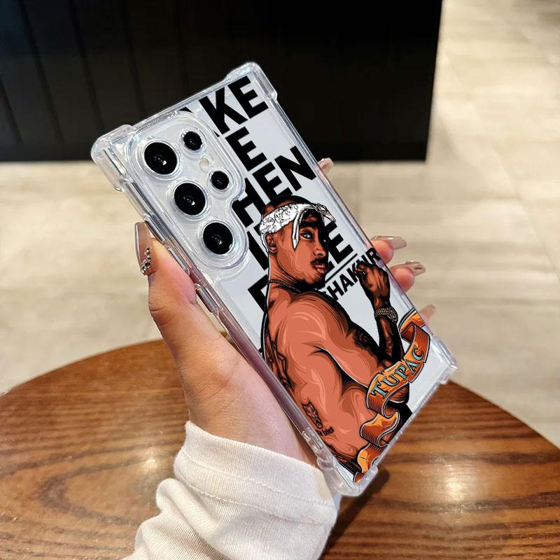 2PAC Tupac Rapper Phone Case For Samsung Galaxy S25 FE S24 S23 S22 S21 Ultra S20 Plus Note 20 S25FE Soft Clear Shockproof Cover