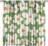 70S Flowers Curta Retro Colors Floral Groovy Vintage Colorful Blackout Window Drapes For Bedroom Living Room Kitchen Cafe