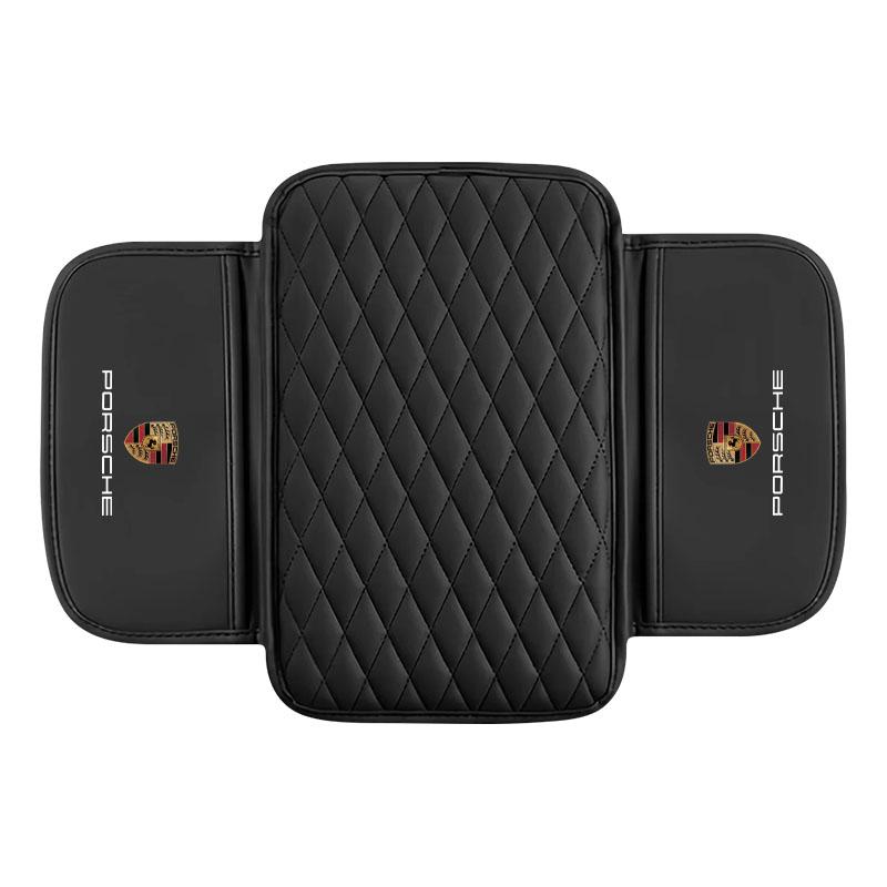 

1 шт. Шкіряні Автоконсолі Подушка Підлокітника Автомобіля з Відділенням для Зберігання Автостайлінг Для Porsche Boxster Cayenne Panamera Macan Cayman 911 918 996 917 991 чорний