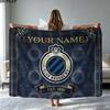 1PC Club Brugge KV Custom Name Patterned Flannel Blanket Suitable For All Seasons for Home Decor Warmth and Comfort Gifts Holiday Present