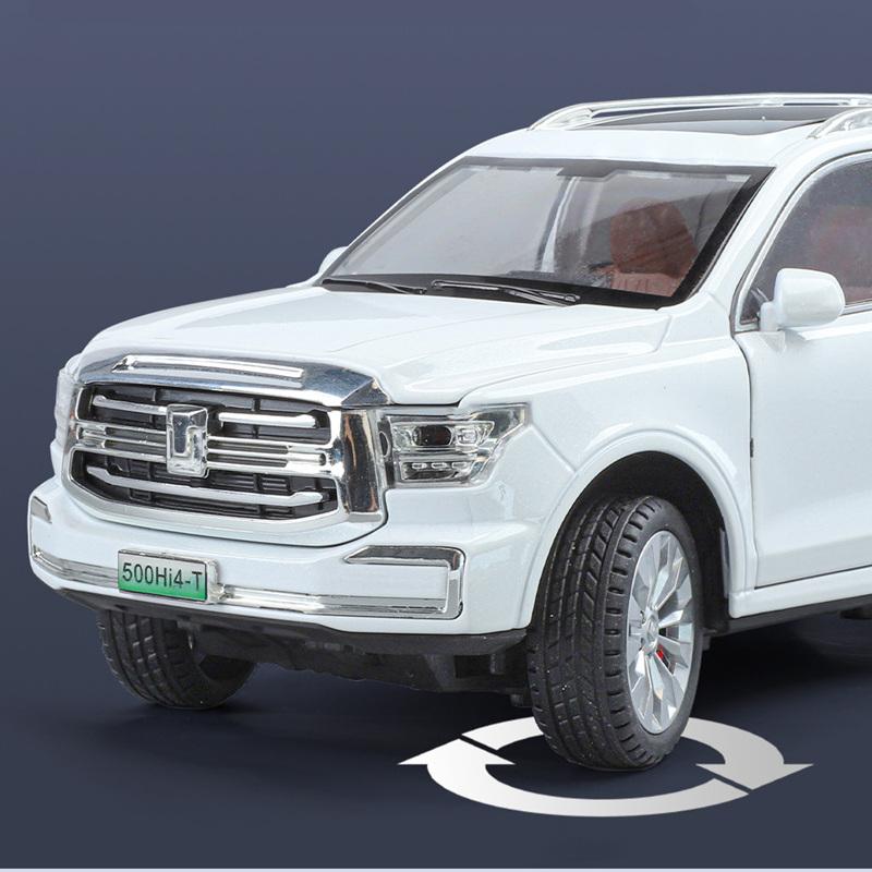 1/24 Tank 500 Hi4-T SUV Legierungsauto-Modell Diecast Metallspielzeug Geländefahrzeuge Auto-Modell Simulation Ton und Licht Kinderspielzeug Geschenke