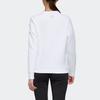 Adidas Sporty Pullover Crew Neck Sweatshirt Women Tops White EH3857