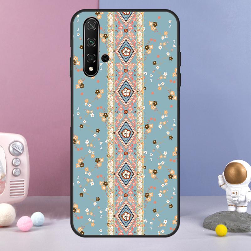 Tribalt etniskt mönster för Huawei Nova 5T 9 10 SE 7i 8i 11i 12i Y60 Y61 Y70 Y72 Y73 Y90 Y91 P20 P30 P40 Lite Fodral