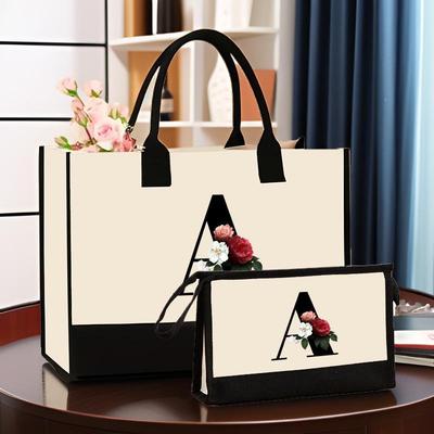 Borsa a Tracolla in Tela Transfrontaliera Set Trucco - Blocco Colore Portatile Zip Pochette Contenitore