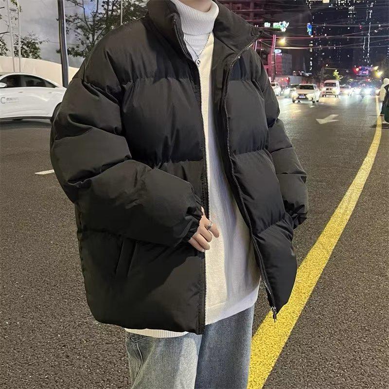 Men's Winter Thickened Cotton Stand Collar Puffer Jacket, 2026 Korean Style Fashion.